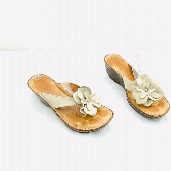 B.Ø.C Shoes - b.o.c. Born Concept Wedged Leather Sandals Sz 8